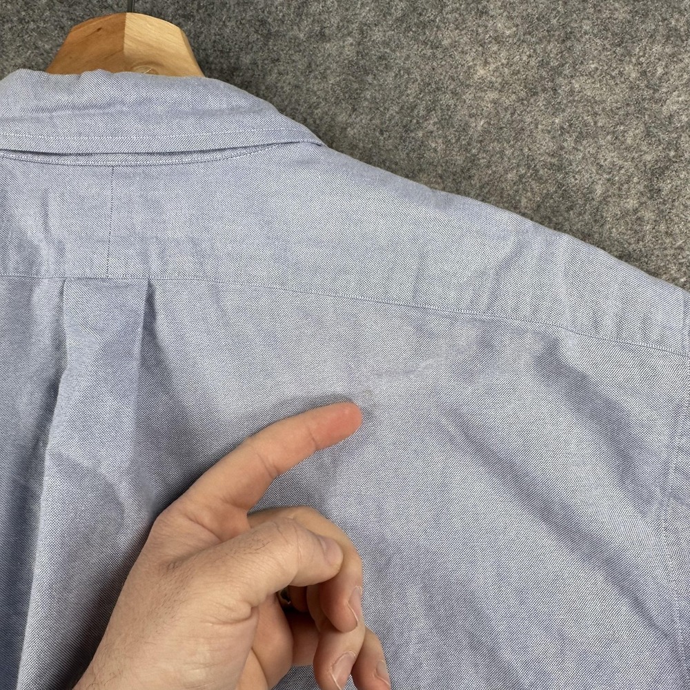 Ralph Lauren Yarmouth Shirt Mens XL Blue Cotton Oxford Button‎ Down Long Sleeve - Picture 15 of 16